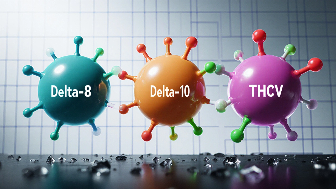 Was ist der Unterschied zwischen Delta‑8, Delta‑10 und THCV?