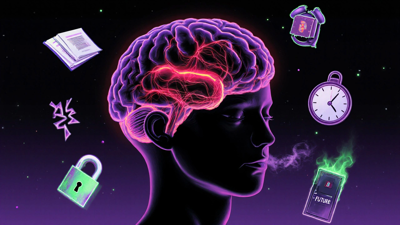 Gehirn eines Teenagers mit gestörten Nervenbahnen durch Delta-8, symbolisch dargestellt.