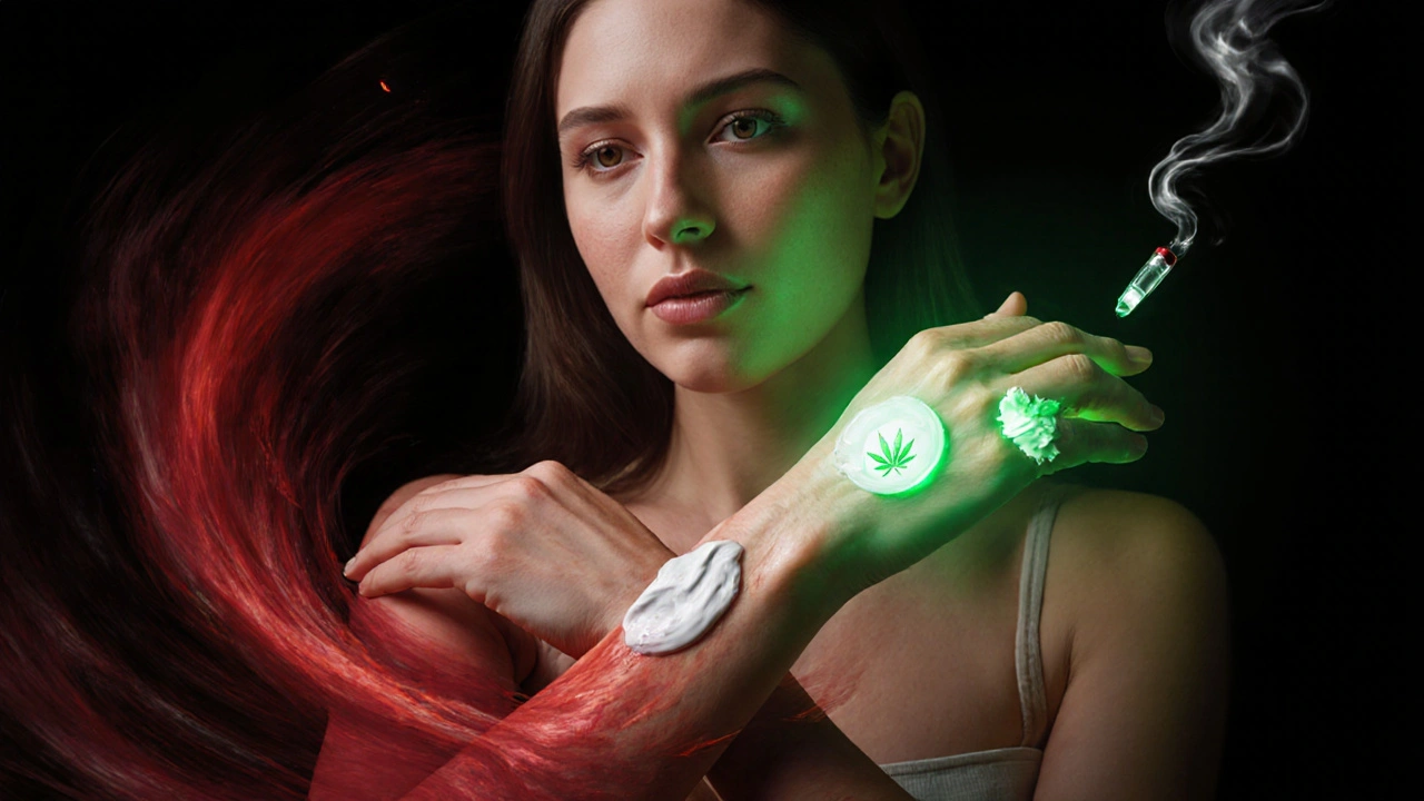 Kontrast zwischen übermäßiger Anwendung mit Reizung und optimaler Anwendung mit beruhigender Wirkung.