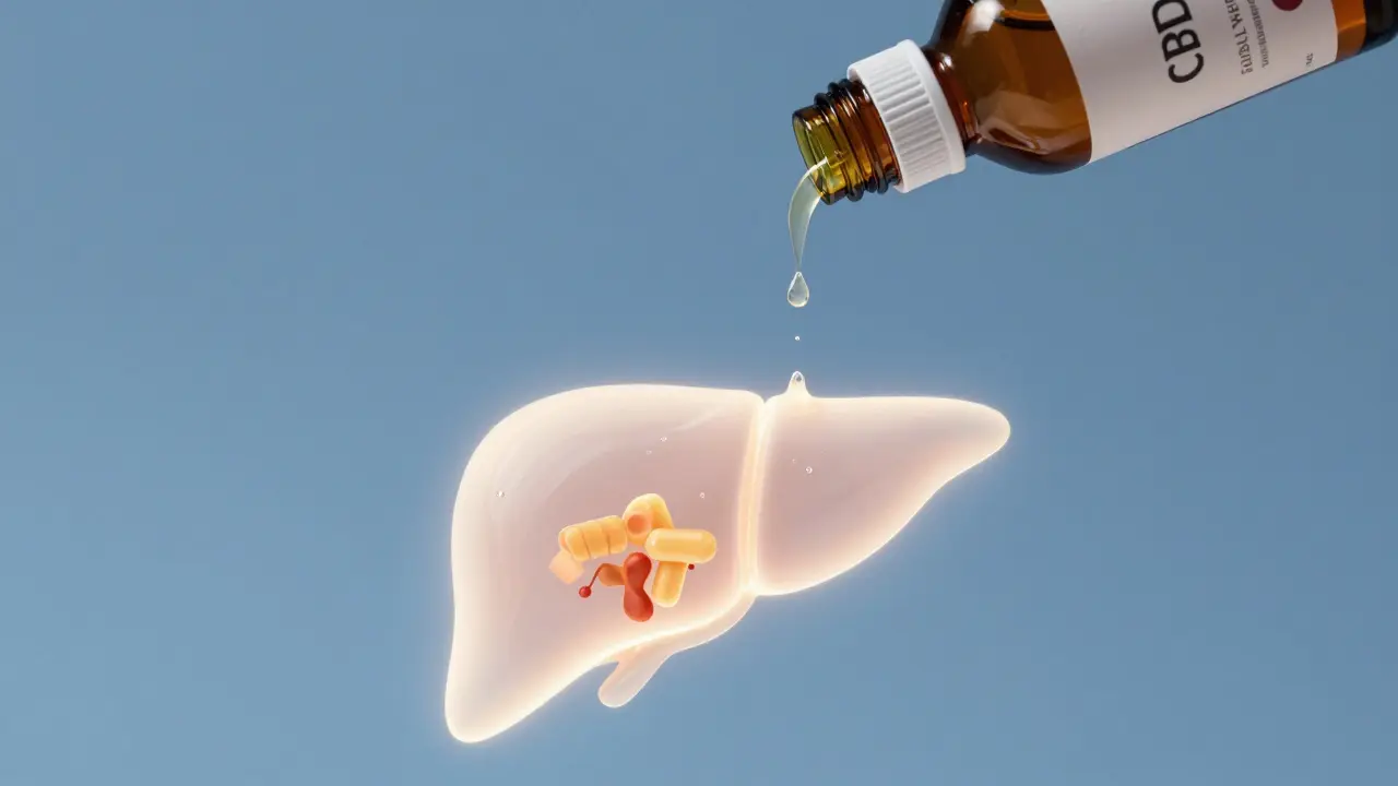 Gesunder Leberorgan in ruhiger Umgebung, unbeeinflusst von topischer CBD-Anwendung.
