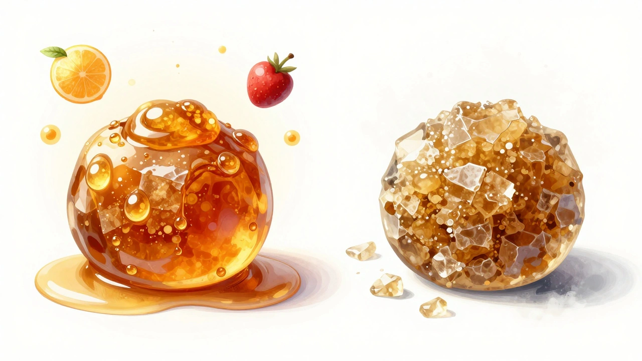 Live Resin und Dabs im Vergleich: glänzendes, aromatisches Konzentrat gegenüber sprödem, chemisch wirkendem Produkt.