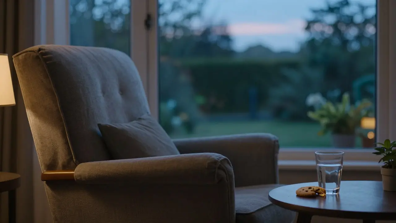 Gemütlicher Wohnbereich mit warmem Licht symbolisiert Langzeiteffekte.